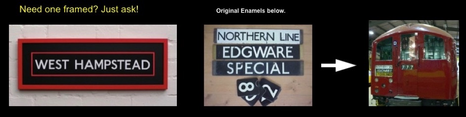 VINTAGE ORIGINAL LONDON TUBE SIGNS AVAILABLE